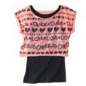 DANCE Love Cheer crop top shirt
